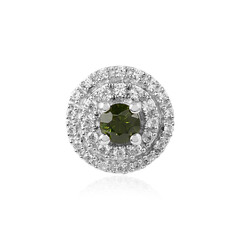 Ceylon Green Zircon Silver Pendant