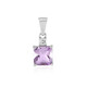 Rose de France Amethyst Silver Pendant