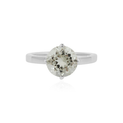 Green Amethyst Silver Ring