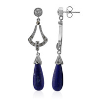 Lapis Lazuli Silver Earrings (Annette classic)