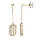 9K White Freshwater Pearl Gold Earrings