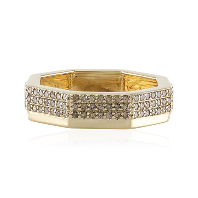 9K I3 Champagne Diamond Gold Ring (de Melo)