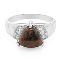 Mahogany Obsidian Silver Ring