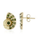 9K I3 Green Diamond Gold Earrings