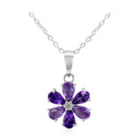 Zambian Amethyst Silver Necklace