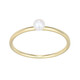 White Freshwater Pearl Silver Ring