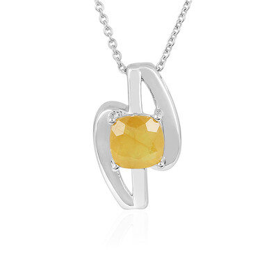 Madagascar Yellow Sapphire Silver Necklace