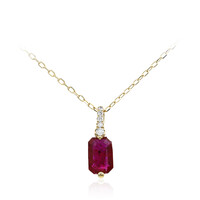 10K AAA Mozambique Ruby Gold Necklace