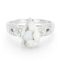 Howlite Silver Ring