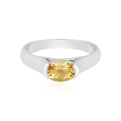 Yellow Beryl Silver Ring