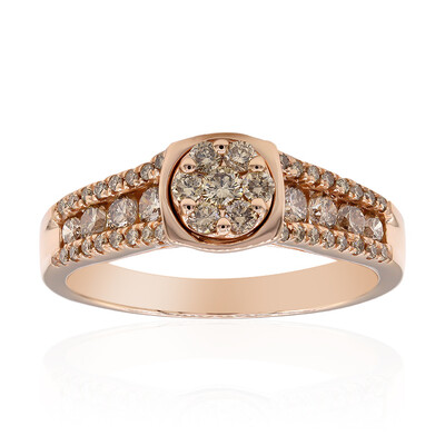 9K SI1 Argyle Rose De France Diamond Gold Ring (Annette)