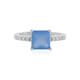 Blue Chalcedony Silver Ring