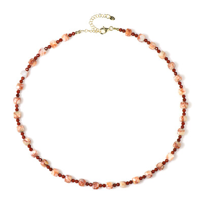 Red Web Jasper Silver Necklace