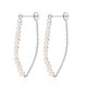 White Freshwater Pearl Silver Earrings