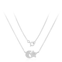 Salt and Pepper Diamond Silver Necklace