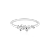 I2 (I) Diamond Silver Ring