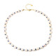 White Freshwater Pearl Silver Necklace (Riya)