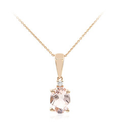 10K AAA Morganite Gold Necklace