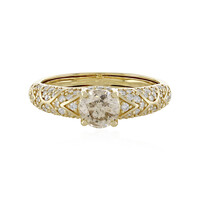 14K I2 Champagne Diamond Gold Ring (de Melo)