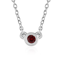 Tanzanian Ruby Silver Necklace