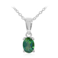 Butterfly Green Topaz Silver Necklace