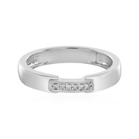 I4 (J) Diamond Silver Ring