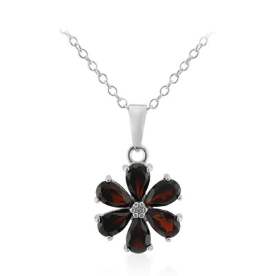 Garnet Silver Necklace