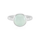 Aqua Chalcedony Silver Ring