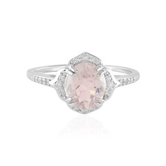 Rose Quartz Silver Ring