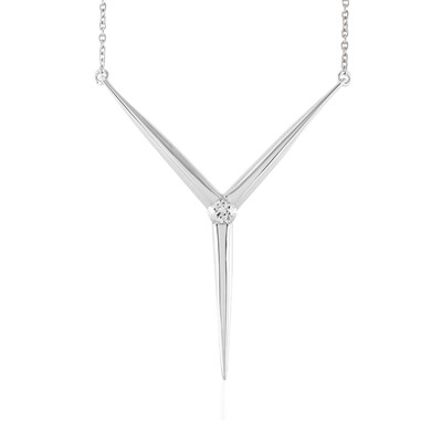 White Sapphire Silver Necklace (de Melo)