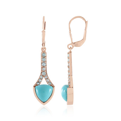 Sleeping Beauty Turquoise Silver Earrings (KM by Juwelo)