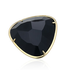 Black Agate Silver Ring