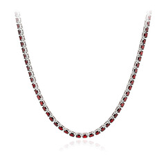 Garnet Silver Necklace