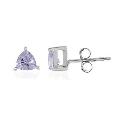 Unheated Tanzanite Silver Earrings