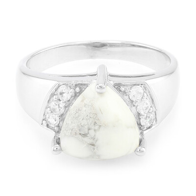 Howlite Silver Ring