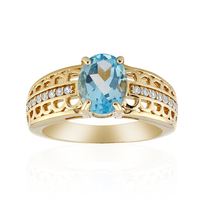 Swiss Blue Topaz Silver Ring