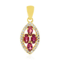 Pink Tourmaline Silver Pendant