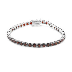 Garnet Silver Bracelet