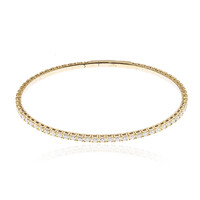 14K SI1 (H) Diamond Gold Bangle (CIRARI)