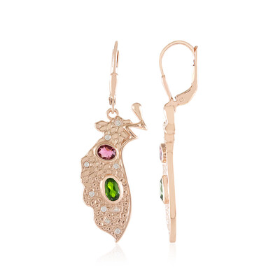 Russian Diopside Silver Earrings (MONOSONO COLLECTION)