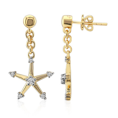 9K SI1 (G) Diamond Gold Earrings (Annette)