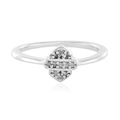 I2 (I) Diamond Silver Ring