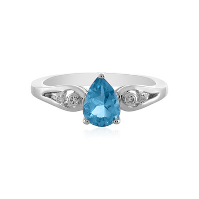 Swiss Blue Topaz Silver Ring