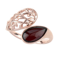 Cherry Baltic Amber Silver Ring