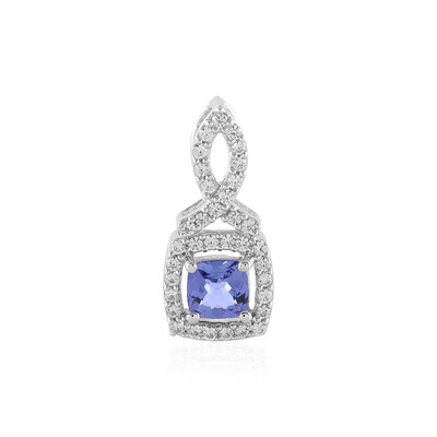 Unheated Tanzanite Silver Pendant