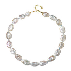 White Freshwater Pearl Silver Necklace