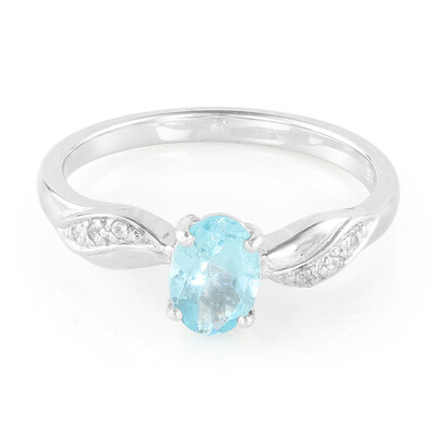 Fluoro Green Apatite Silver Ring