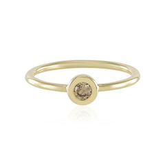 9K I3 Champagne Diamond Gold Ring