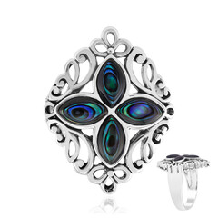 Abalone Shell Silver Ring