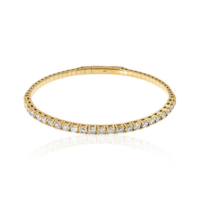 14K I1 (H) Diamond Gold Bangle (CIRARI)